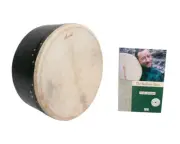 Bodhran Drum, Single-bar Black + Book/DVD & Tipper