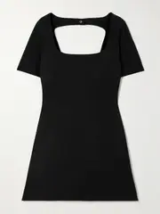 [STAUD] STAUD - Stern Open-back Stretch-ponte Mini Dress - Black - small small Black
