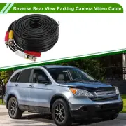Reverse Rear View Parking Camera Video Cable 30m/98.43ft Black BNC/RCA/DC 1 Pcs