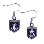 Fremantle Dockers AFL Team Logo Earrings Surgical Steel Hook Jewellery