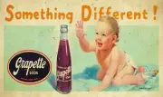 GRAPETTE GRAPE FLAVORED SODA POP BABY HEAVY DUTY USA MADE METAL ADVERTISING SIGN