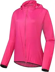 [JQslycdmv] Cycling rain jackets for women, Breathable and Reflective with Hood Cycling Running