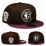 New Era Brooklyn Nets Snapback Hat NBA Establish 2012 Side Patch Black Purple