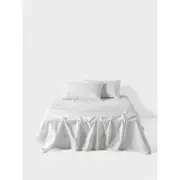 Linen House King Cotton Sateen Sheet w/ Pillowcase Set - White