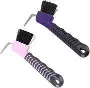 SEWOART Comfortable: 2- Hoof Cleaning Brush Horse Hoof Pick Pp Tpe Material Random