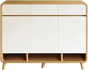 Foret 120cm Shoe Cabinet Modern Shelf Drawer Large Storage Rack Wood Cupboard