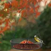 Hanging Bird Feeder Tray Metal Mesh Tray Breathable Sturdy Multifunction