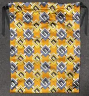 GUCCI Dust Bag - Geometric G Pattern - Orange, Blue & Ivory Silk - RARE Dust Bag