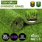 2x10M Artificial Grass 30mm Synthetic Turf Fake Lawn Flooring Plastic Plant Mat