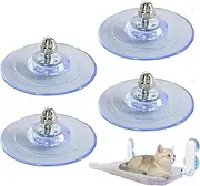 Cat Window Perch Suction Cups, 4PCS Strong Adhesive Replacement Suction Cups with Screws, Suitable for Foldable and Cordless Cat Window Hammock Seat, Maximum Loading 20kg