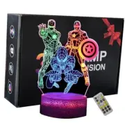 3D Illusion Night Light for Boys and Girls, 16 Colors Changing with with