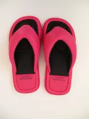 Tony Bianco Bright Pink and Black Leather Sandals Size 6