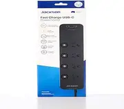 Jackson Fast Charge Switched 4 Outlet USB-C Powerboard