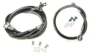 Streamline Steel Braided Brake Lines Smoke +0" Front +8" Rear Honda TRX 300EX