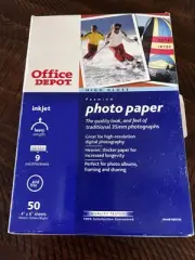 Office Depot Photo Paper High Gloss for InkJet Printers Size 4"X6" 450 Sheets