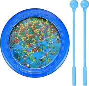 Ocean Wave Drums, Ocean Wave Bead Drums, Gentle Sea Sound Musical Instrument Percussion Drum, Music Gift Musical Educational Drum Instruments Tool for Gift Ideas, Relax