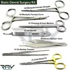 9 Pcs Small Animals Veterinary Kit Instruments Adson Thumb Forceps Scissors