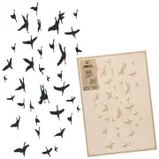 Reusable PLASTIC STENCIL Template 43x64cm or 59x95cm FLOCK OF CRANES SILHOUETTE