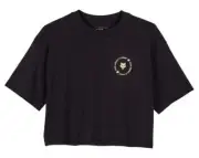 Fox WOMENS BYRD OVERSIZED CROP SS TEE - Black
