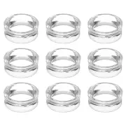 9 Pcs 0.6" Round Baseball Stand Acrylic Sphere Holder Crystal Sphere Display