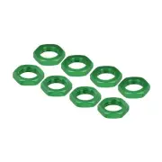 Aluminum 17mm Wheel Nut Thread 1.0mm for 1/8 RC Model Car 8PCS(Green)