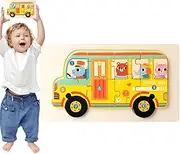 Fire Truck Puzzles - Cartoon Wooden Excavator Puzzles - Children Brain Teaser, Cute Cruise Ship Toys for Home, Kindergarten, Nursery