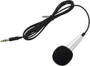 LIGHTAOTAO Mini Metal Mic Prop for Phone Condenser Microphone for Karaoke Live Streaming Elegant Metallic Design for Mobile Content Creation Audio Recording
