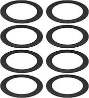 uxcell Goof Rings for 6/8 Inch Recessed Can Lighting Down Light, 8 Pcs Metal Goof Trim Rings Cover, Outer Diameter 8.66-inch, Inner Diameter 6.29-inch, Matte Finish Black, Flush Mount