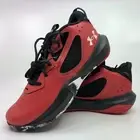Under Armour Adult UA Lockdown 6 Basketball Shoes - Red/Black - Size M10 - W11.5