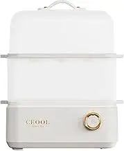 Oimzzr Household Electric Food Steamer, Multifunctional Egg Boiler, Breakfast, Multi Cooker, Cooking Cooking, 2 Layers, 220V