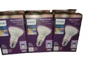 3x Philips 567123 Smart Wi-Fi Connected LED 45Watt R20 Light Bulb Frosted Color