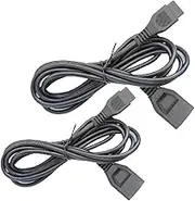 Retro Game Console Controller Extension Cable Compatible For Retro Game Systems, Sega Genesis, 6 Feet – 1.8m (Two Cables)