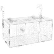 Fish Breeding Box, Acrylic Fish Isolation Box Aquarium Hatchery Incubator wit...