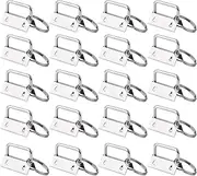 HRLORKC 50 Sets Key Fob Hardware Key Fob Keychain Wristlet with Split Ring 1 Inch by, 1 Inch, 1inch-50PCS
