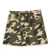 DL 1961 Girls Size 16 Jenny Star Camo Mini Skirt Frayed Hem 5 Pocket NEW NWT $55
