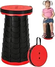 Portable Telescoping Stool | Folding Retractable Seat | Height Adjustable Outdoor Folding Stool, Foldable Camping Stool for Gardening Travel BBQ