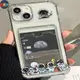 卡通宇航員透明插卡槽「機蛋殼」保護殼 軟殼 TPU殼 iPhone手機殼 iPhone 14 Pro 外殼