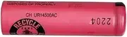 2pcs/lot UR14500AC 3.7V 740 mAh Flat Head Lithium Battery