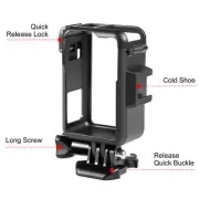 Vertical Protective Frame Cage W/ Cold Shoes for DJI Osmo Action 4/3 Camera Kit