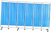 2/3/4/5/6/7 Pieces Folding Screen,304 Stainless Steel Adult Room Divider 6 Feet Tall,for Hospital Clinic Home(6piece)