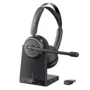 Wireless Headset, Wireless Headset with Mic for Work, AI Noise Cancelling, 65...