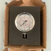 Swagelok SS 2 1/2” GAUGE 0-3000 PSI/BAR 1/4” NPT LOWER MOUNT PGI-63C-PG3000-LAOX