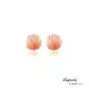 【大東山珠寶】天然粉色深海珊瑚 細緻玫瑰禮物 10K金針式貼耳耳環 5.5MM(粉色珊瑚)