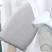 Garment Steamer Ironing Glove, Waterproof Mini Ironing Board with Finger Loop Garment Steamer Accessories Mitt Heat Resistant Gloves for Clothes Steamers,Round,Grey,2 Set