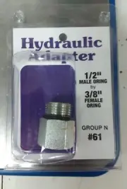 Hydraulic Adapter 1/2" MALE ORING X 3/8” FEMALE ORING