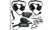 NavAtlas NNT10 2-Seat Behind-The-Head Intercom/Radio and Headset Kit Black