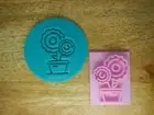 Flowers in Pot Cookie Cutter Fondant Embosser Floral Blooms Birthday Party