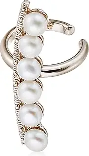 [Agete] Silver Pearl Ear Cuff, フリー, N/A, No Gemstone