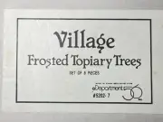 DEPT 56 VILLAGE FROSTED TOPIARY TREES 5202-7 SET OF 8 ACCESSORIES SNOW VILLAGE