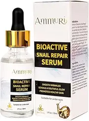 Ammuri Bioactive Snail Repair Serum - 96% Snail Mucin, Hyaluronic Acid, Anti-Aging, Hydrating, Collagen Boosting, 30ml